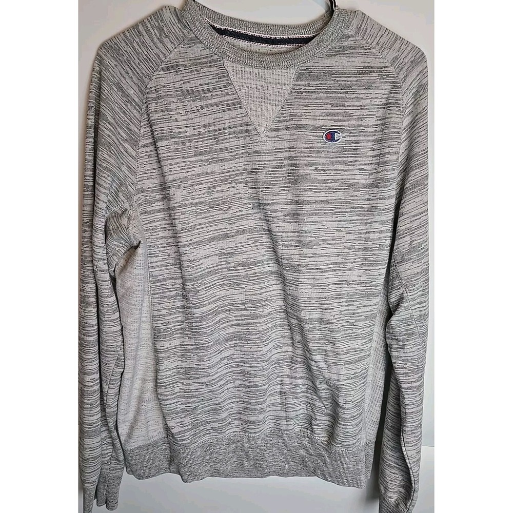 Champion Crew Neck Sweatshirt Pullover Reverse Weave Sz Medium Marled Heather